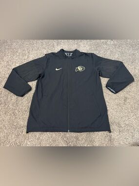 Nike Dri Fit Colorado Buffalo University Black & Gold Light Jacket Size Large